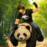 Panda Ride — Animated Emotes example