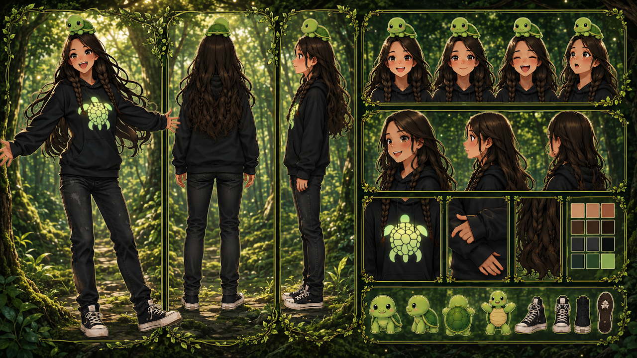 Turtle Companion Character Sheet — Character Sheets example