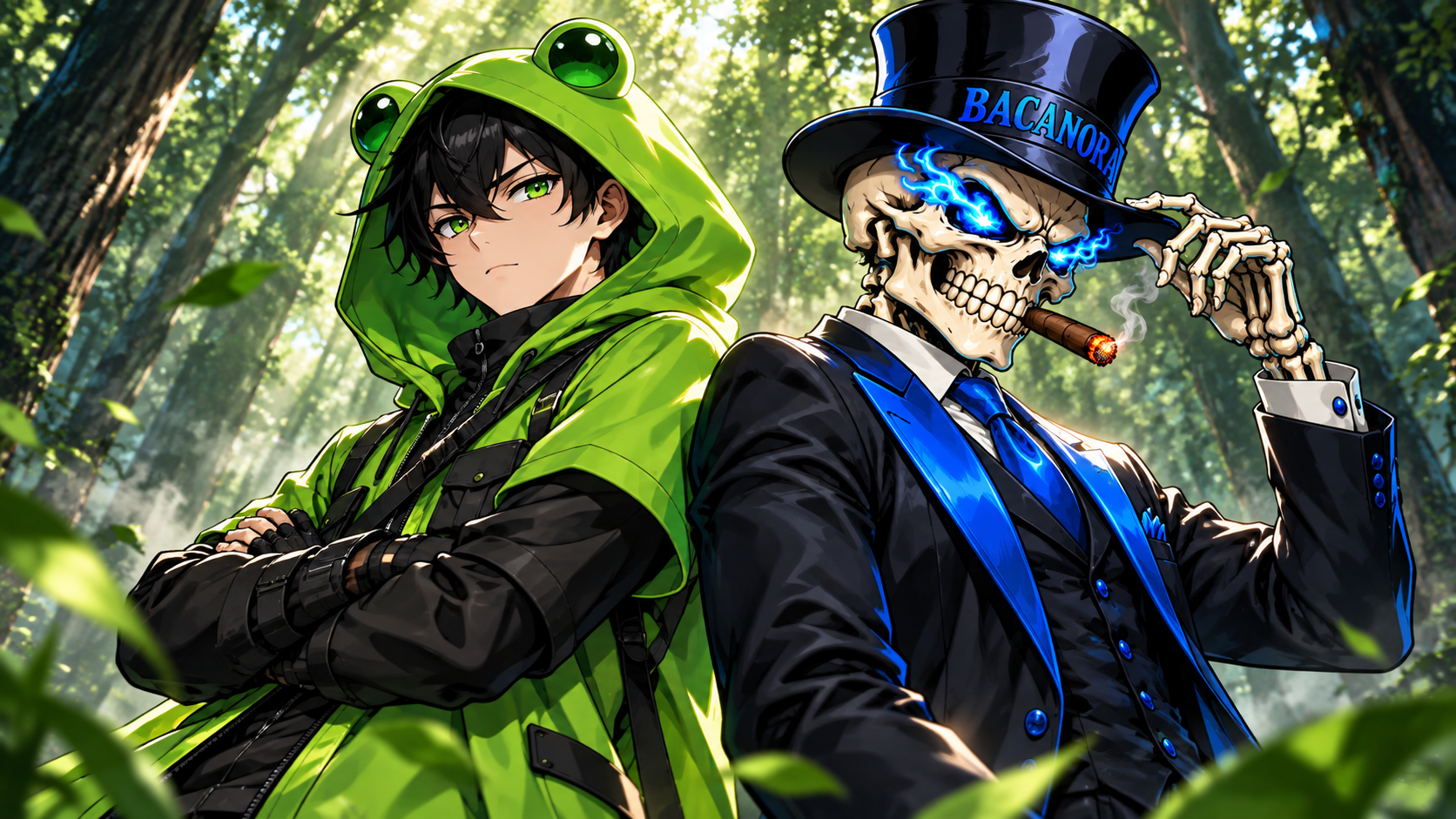Shadow & Bacanora — Forest Duo — Custom Art example