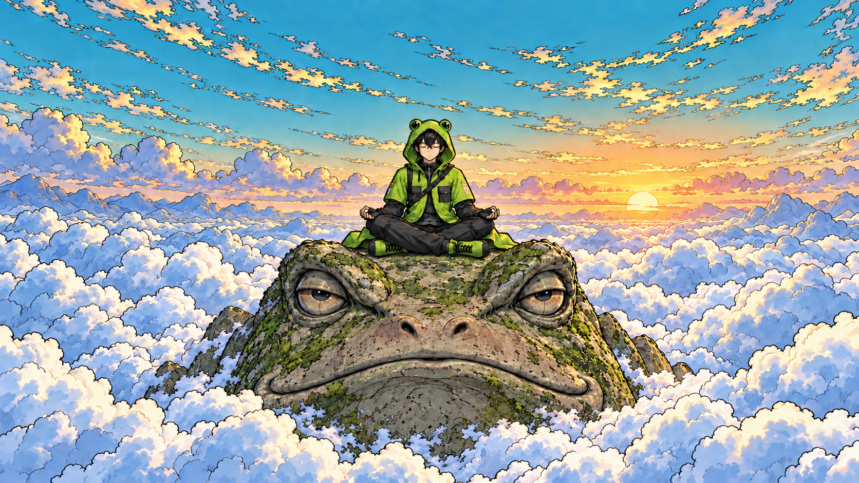 Shadow — Meditation Above the Clouds — Custom Art example