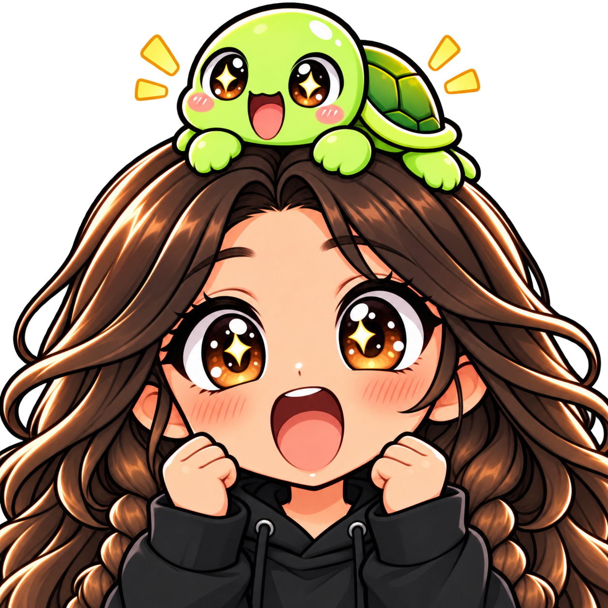 Turtle Companion — PogChamp — Static Emotes example